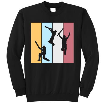 Vintage Cricket Player Sports Lover Team Coach Graphic Premium Sweatshirt