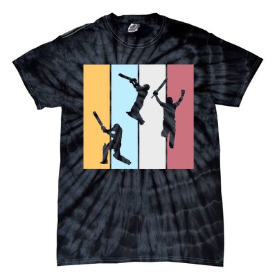 Vintage Cricket Player Sports Lover Team Coach Graphic Premium Tie-Dye T-Shirt