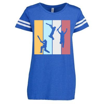 Vintage Cricket Player Sports Lover Team Coach Graphic Premium Enza Ladies Jersey Football T-Shirt