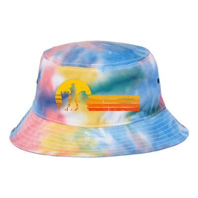 Vintage Chess Player Retro Sunset Design Chess Pieces Tie Dye Newport Bucket Hat