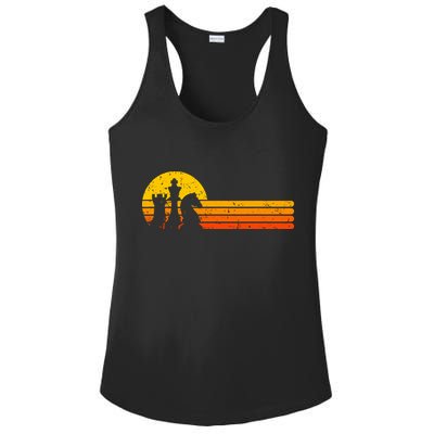 Vintage Chess Player Retro Sunset Design Chess Pieces Ladies PosiCharge Competitor Racerback Tank