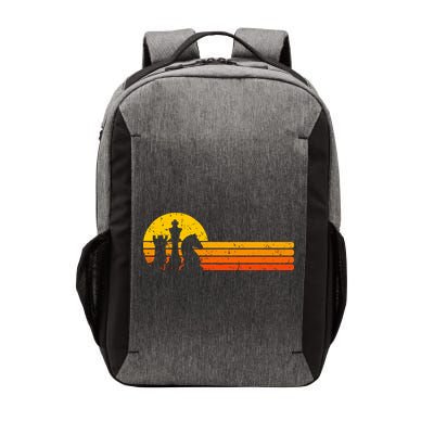 Vintage Chess Player Retro Sunset Design Chess Pieces Vector Backpack
