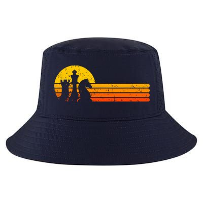 Vintage Chess Player Retro Sunset Design Chess Pieces Cool Comfort Performance Bucket Hat
