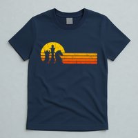 Vintage Chess Player Retro Sunset Design Chess Pieces T-Shirt