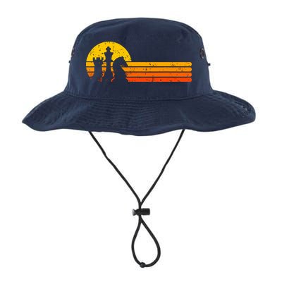 Vintage Chess Player Retro Sunset Design Chess Pieces Bucket Hat
