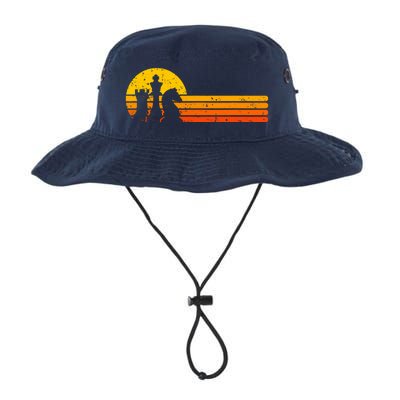 Vintage Chess Player Retro Sunset Design Chess Pieces Legacy Cool Fit Booney Bucket Hat