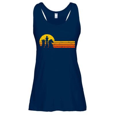 Vintage Chess Player Retro Sunset Design Chess Pieces Ladies Essential Flowy Tank