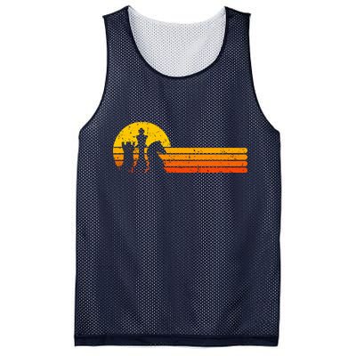 Vintage Chess Player Retro Sunset Design Chess Pieces Mesh Reversible Basketball Jersey Tank