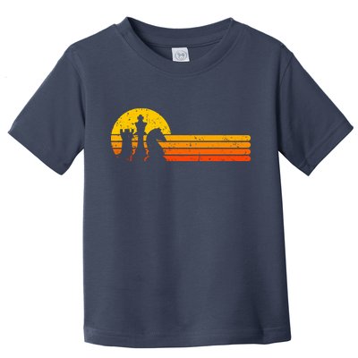 Vintage Chess Player Retro Sunset Design Chess Pieces Toddler T-Shirt