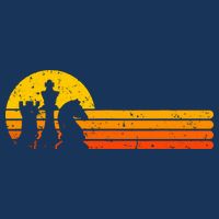 Vintage Chess Player Retro Sunset Design Chess Pieces Toddler T-Shirt