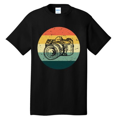 Vintage Camera Photographer Photography Gifts Retro Style Tall T-Shirt