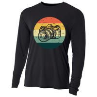 Vintage Camera Photographer Photography Gifts Retro Style Cooling Performance Long Sleeve Crew