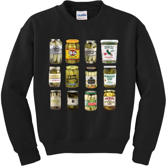 Vintage Canned Pickles Canning Season Pickle Jar Kids Sweatshirt