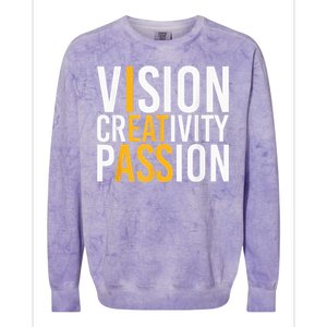 Vision Creativity Passion Colorblast Crewneck Sweatshirt