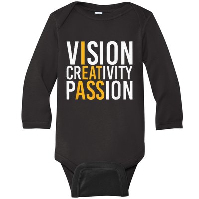 Vision Creativity Passion Baby Long Sleeve Bodysuit