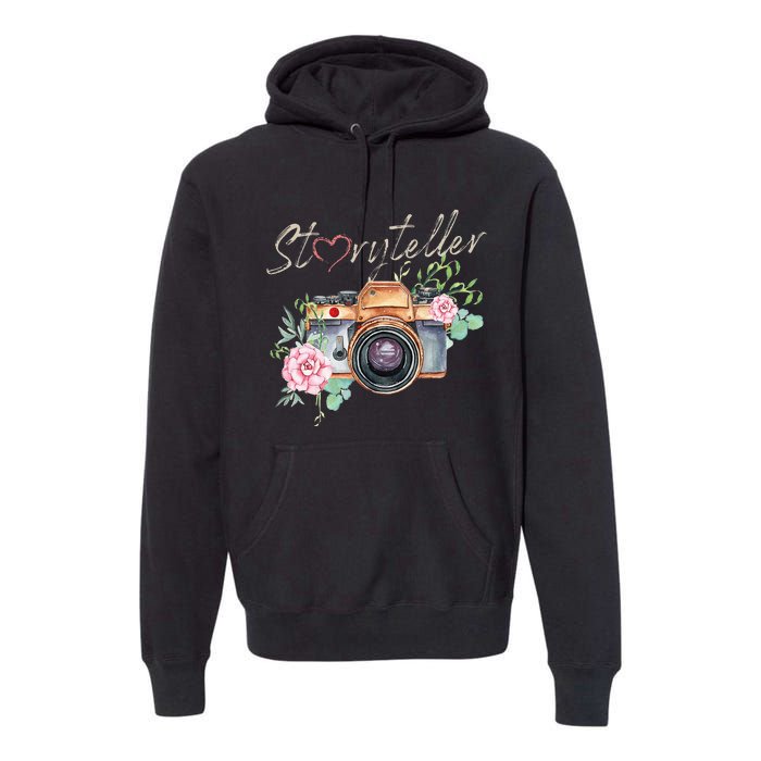 Vintage Camera Photography Lover Photographer Premium Hoodie