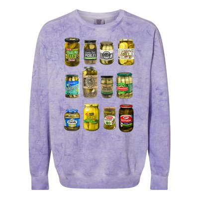 Vintage Canned Pickles Pickle Lovers Homemade Pickles Colorblast Crewneck Sweatshirt