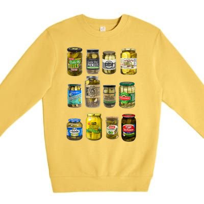 Vintage Canned Pickles Pickle Lovers Homemade Pickles Premium Crewneck Sweatshirt