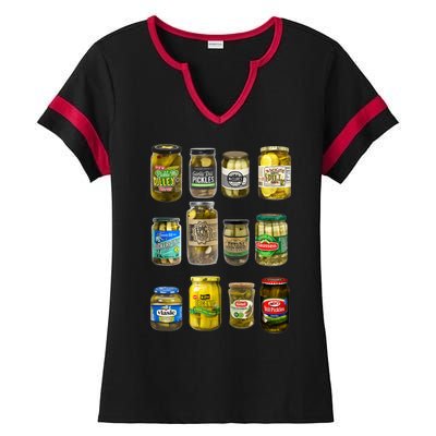 Vintage Canned Pickles Pickle Lovers Homemade Pickles Ladies Halftime Notch Neck Tee