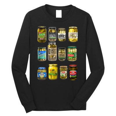 Vintage Canned Pickles Pickle Lovers Homemade Pickles Long Sleeve Shirt