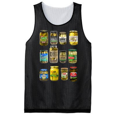 Vintage Canned Pickles Pickle Lovers Homemade Pickles Mesh Reversible Basketball Jersey Tank