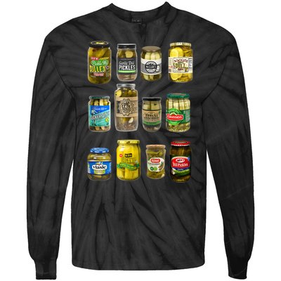 Vintage Canned Pickles Pickle Lovers Homemade Pickles Tie-Dye Long Sleeve Shirt