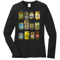 Vintage Canned Pickles Pickle Lovers Homemade Pickles Ladies Long Sleeve Shirt