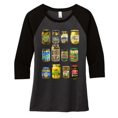 Vintage Canned Pickles Pickle Lovers Homemade Pickles Women's Tri-Blend 3/4-Sleeve Raglan Shirt