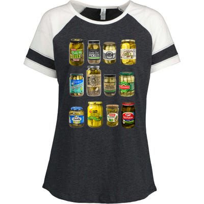 Vintage Canned Pickles Pickle Lovers Homemade Pickles Enza Ladies Jersey Colorblock Tee