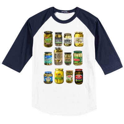 Vintage Canned Pickles Pickle Lovers Homemade Pickles Baseball Sleeve Shirt