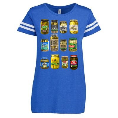 Vintage Canned Pickles Pickle Lovers Homemade Pickles Enza Ladies Jersey Football T-Shirt