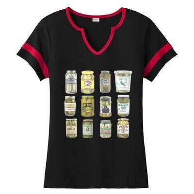 Vintage Canned Pickles Lovers Ladies Halftime Notch Neck Tee