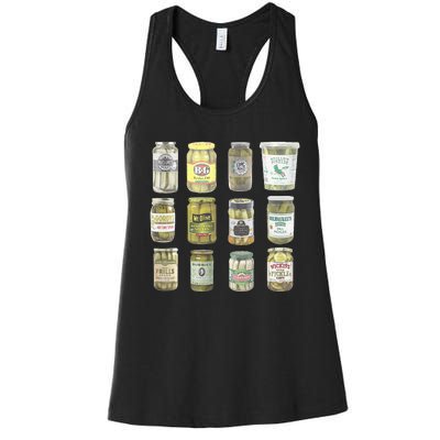 Vintage Canned Pickles Lovers Women's Racerback Tank