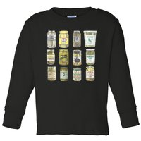 Vintage Canned Pickles Lovers Toddler Long Sleeve Shirt