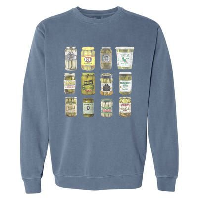 Vintage Canned Pickles Lovers Garment-Dyed Sweatshirt