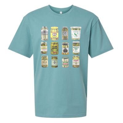 Vintage Canned Pickles Lovers Sueded Cloud Jersey T-Shirt