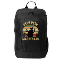 Vintage Cats Pew Pew Madafakas Funny Crazy Cat Lovers Gifts City Backpack