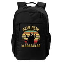 Vintage Cats Pew Pew Madafakas Funny Crazy Cat Lovers Gifts Daily Commute Backpack