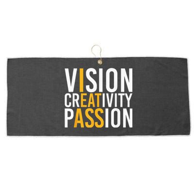 Vision Creativity Passion Large Microfiber Waffle Golf Towel