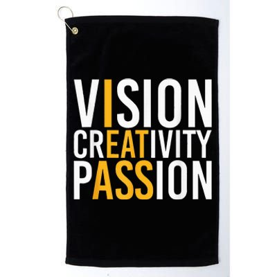 Vision Creativity Passion Platinum Collection Golf Towel