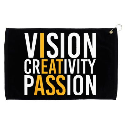 Vision Creativity Passion Grommeted Golf Towel