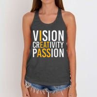 Vision Creativity Passion Women's Knotted Racerback Tank