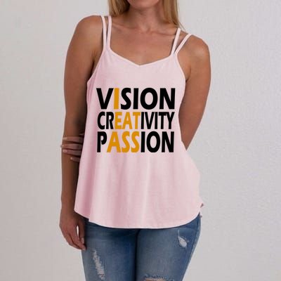 Vision Creativity Passion Funny Humor Women's Strappy Tank