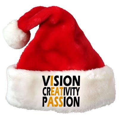 Vision Creativity Passion Funny Humor Premium Christmas Santa Hat