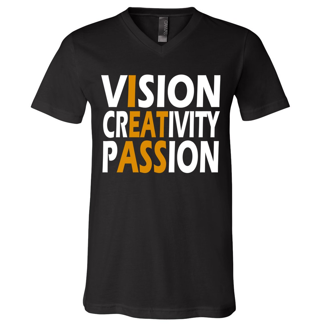 Vision Creativity Passion Funny Humor V-Neck T-Shirt