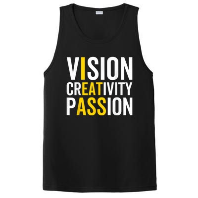 Vision Creativity Passion Funny Humor PosiCharge Competitor Tank