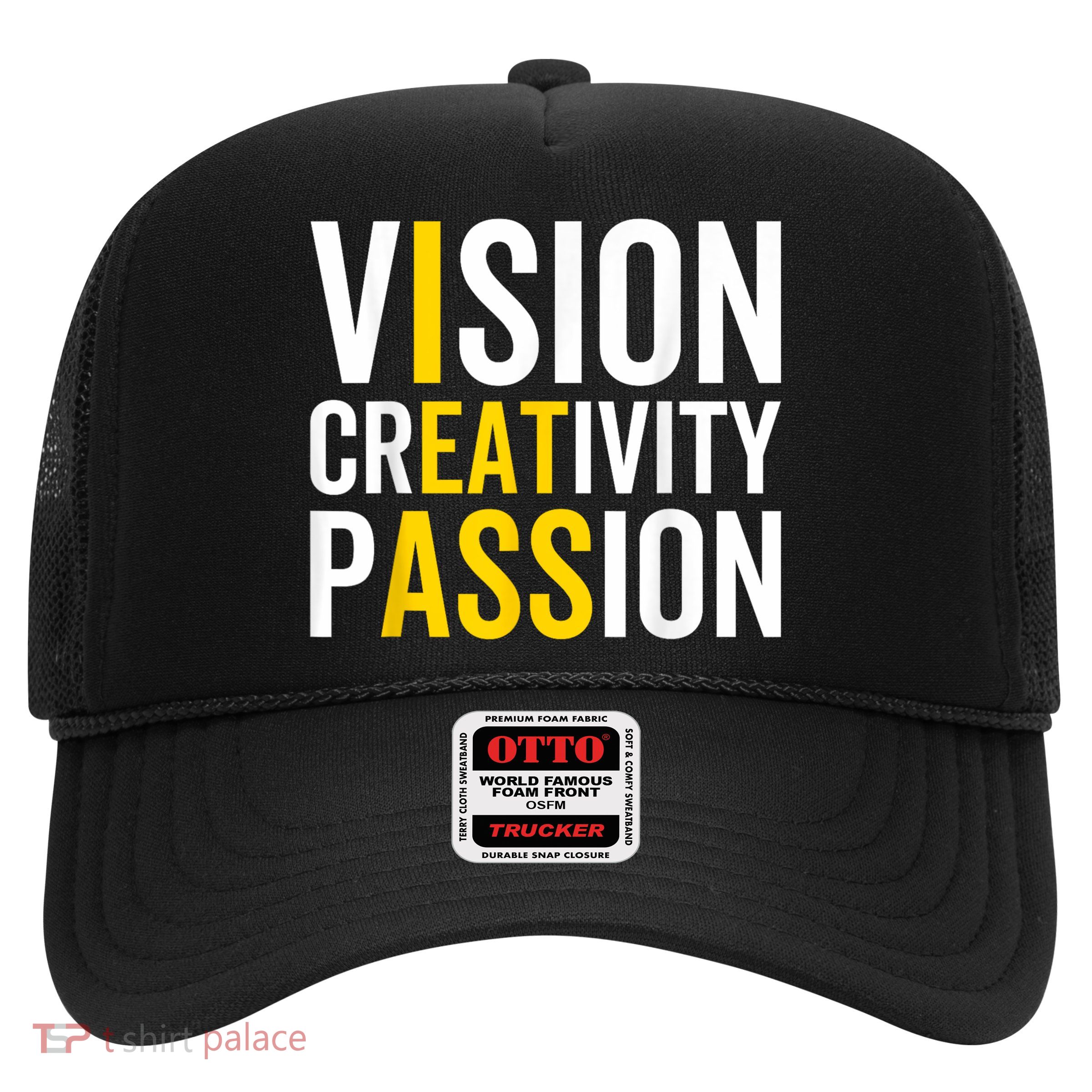 Vision Creativity Passion Funny Humor Trucker Hat