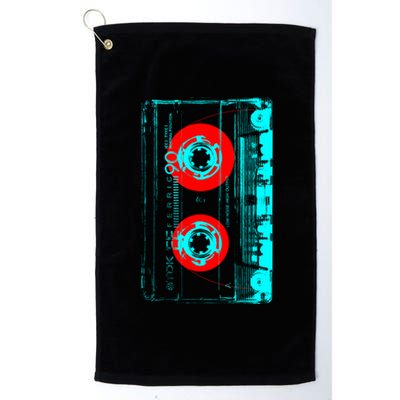 Vintage Cassette Pop Art Style Platinum Collection Golf Towel