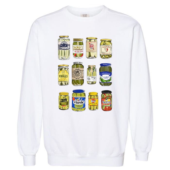 Vintage Canned Pickles Lover Funny Trendy Women Clothing Swea Garment-Dyed Sweatshirt