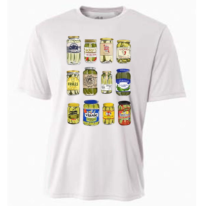 Vintage Canned Pickles Lover Funny Trendy Women Clothing Swea Cooling Performance Crew T-Shirt